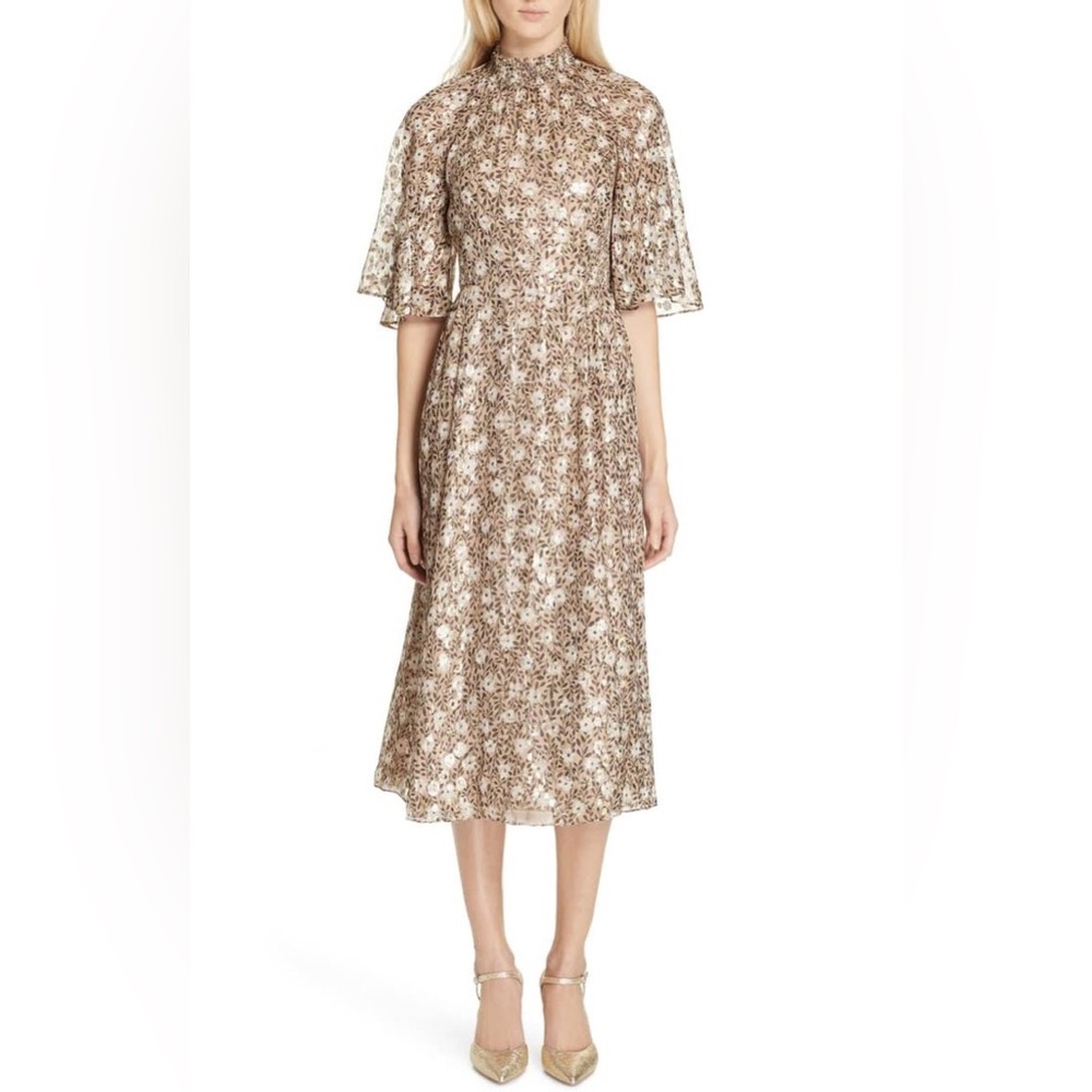 Kate Spade Silk Midi Dress in Size 0